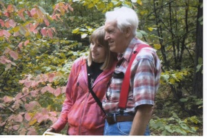 My daughter and dad at Big Trees State Park